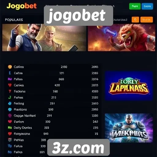 Estudo sobre a popularidade de jogos disponíveis no Jogobet